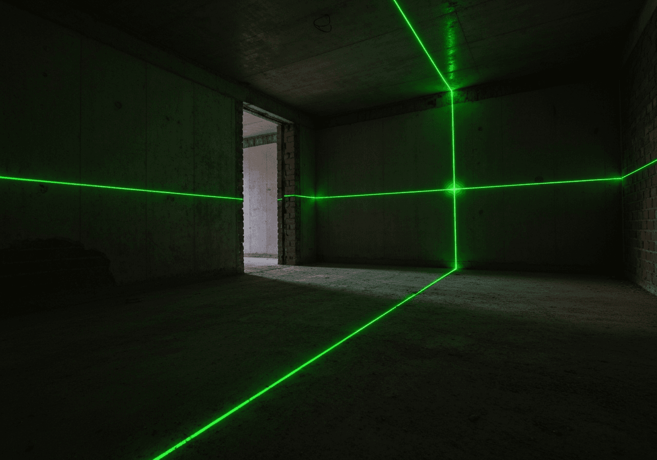 Laser krzyżykowy DeWALT w użyciu